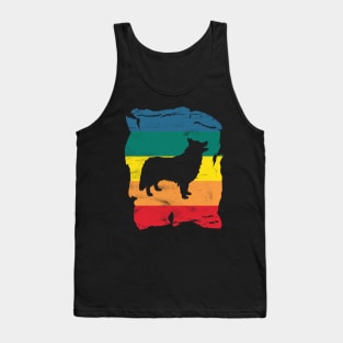 Finnish Lapphund Distressed Vintage Retro Silhouette Tank Top